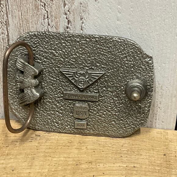 C J Volunteer Firefighter Belt Buckle 1998 Mens Patriotic USA First Responder - Picture 4 of 7